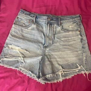 American Eagle High Rise Distressed Boyfriend Jean Short